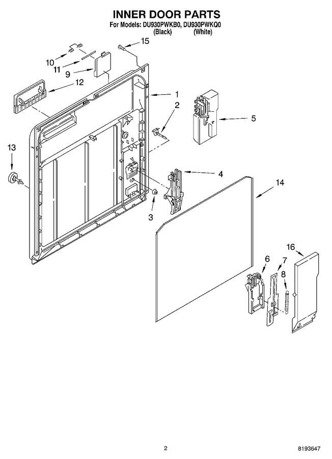 Diagram for DU930PWKB0