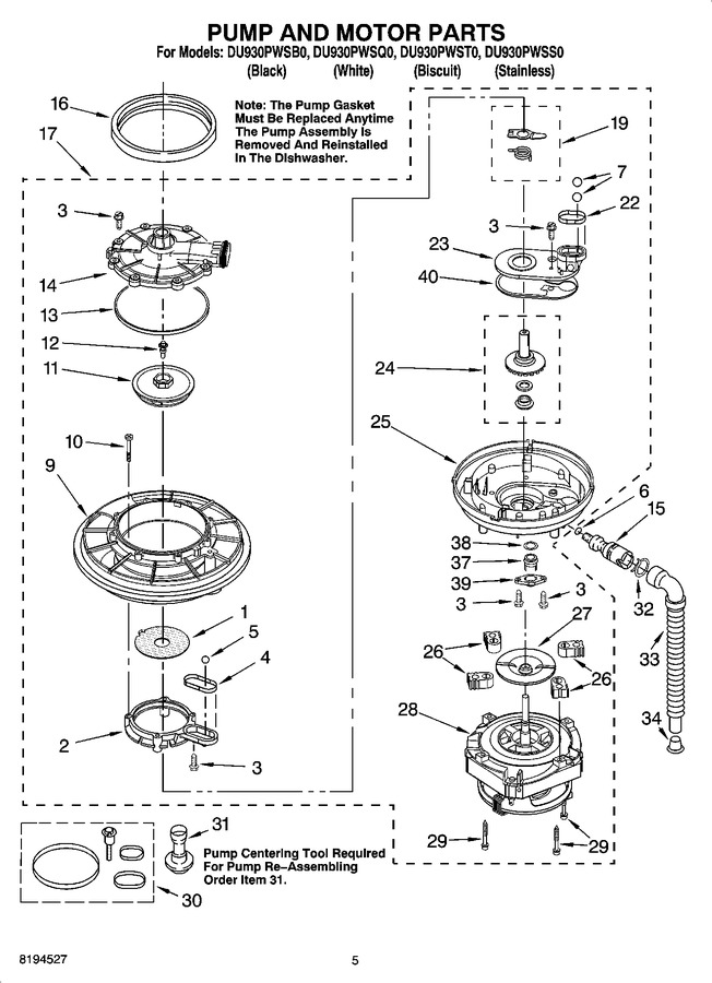 Diagram for DU930PWSS0