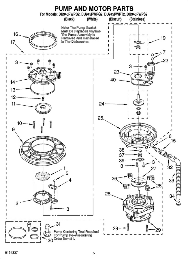 Diagram for DU945PWPS2