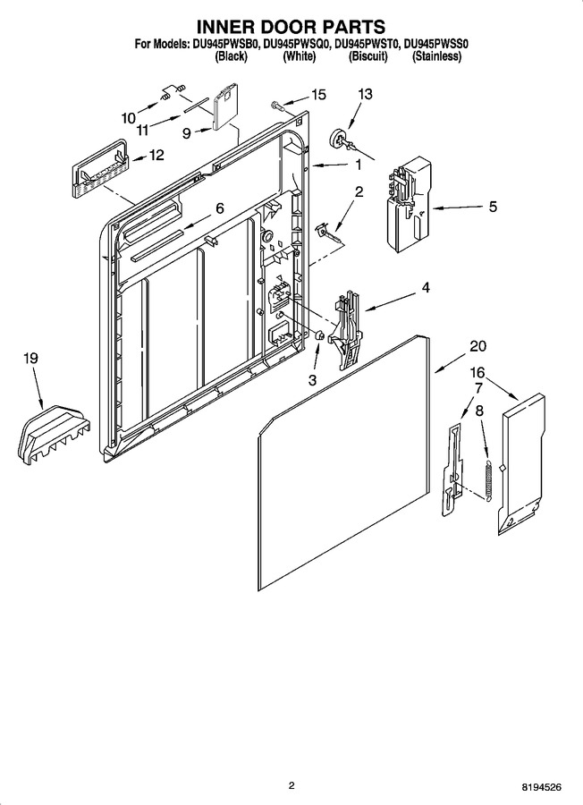 Diagram for DU945PWSB0