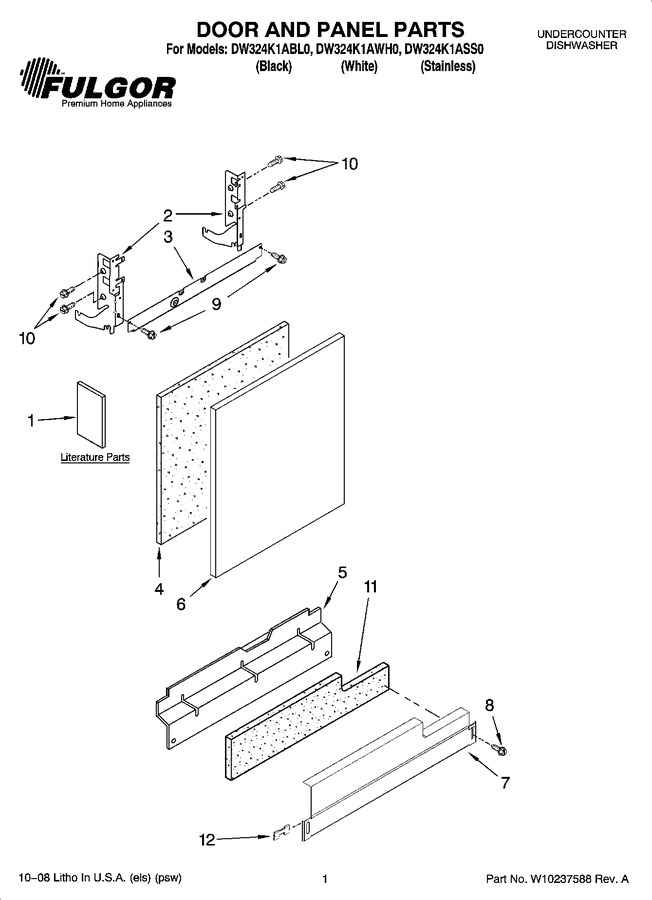 Diagram for DW324K1AWH0