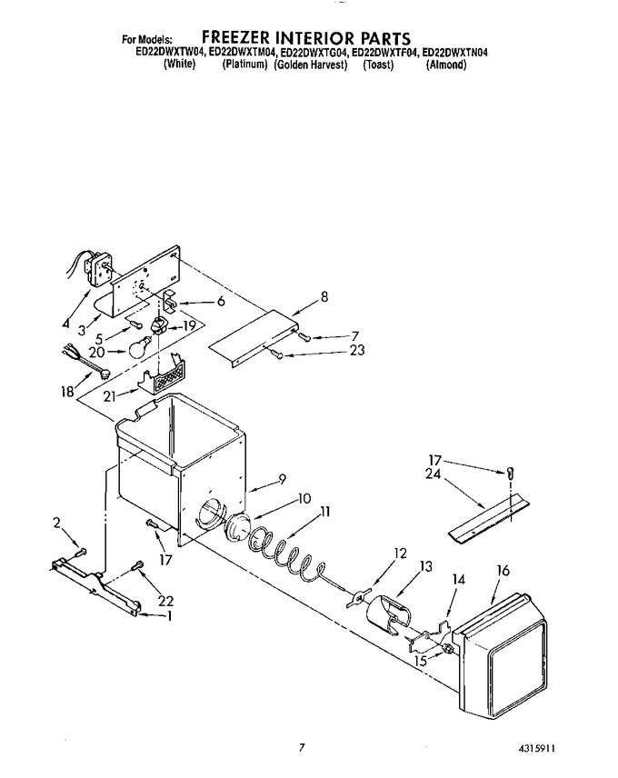 Diagram for ED22DWXTG04