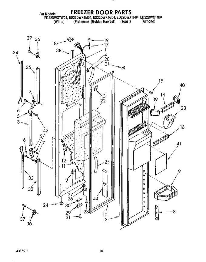 Diagram for ED22DWXTG04