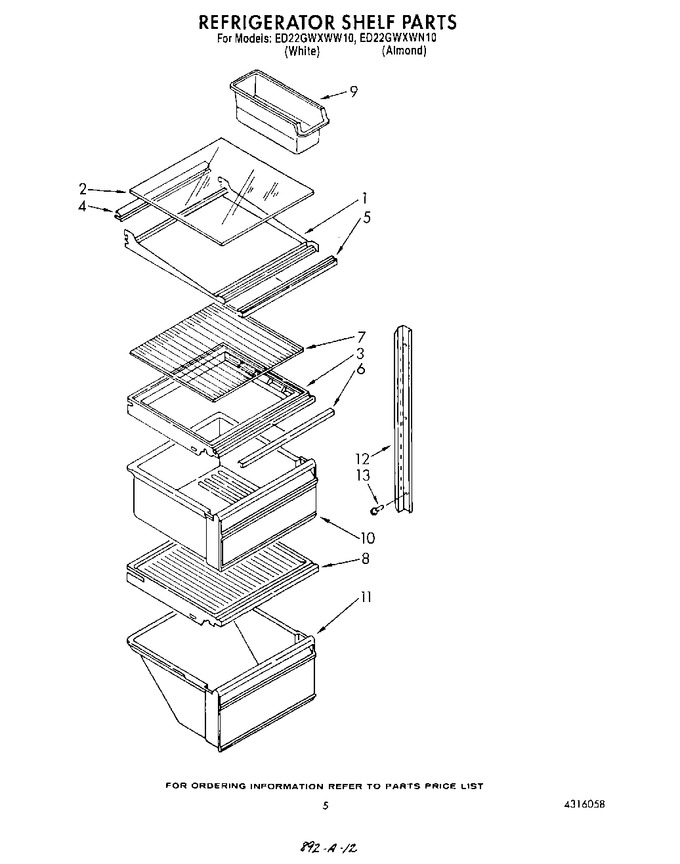Diagram for ED22GWXWN10