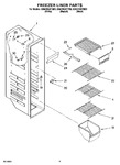 Diagram for 04 - Freezer Liner Parts