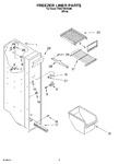 Diagram for 04 - Freezer Liner Parts