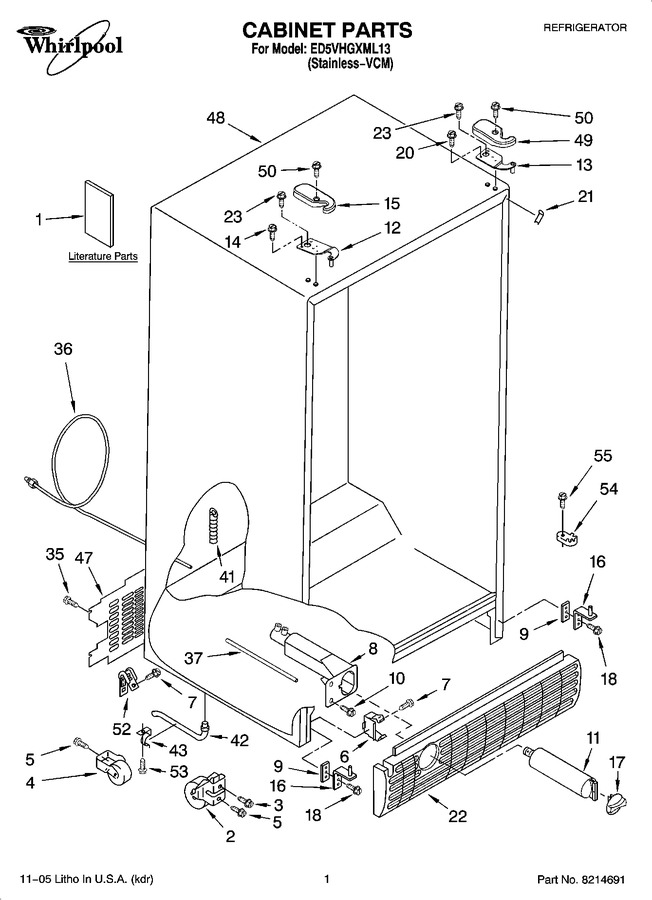 Diagram for ED5VHGXML13