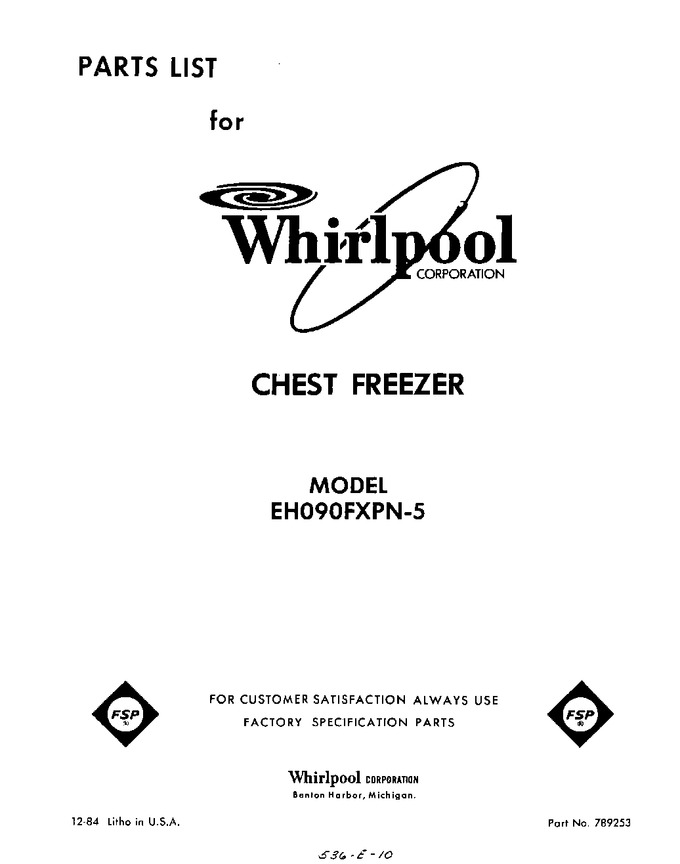 Diagram for EH090FXPN5