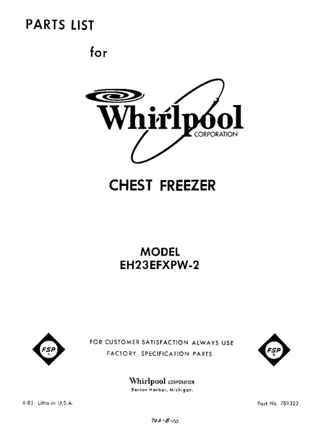 Diagram for EH23EFXPW2