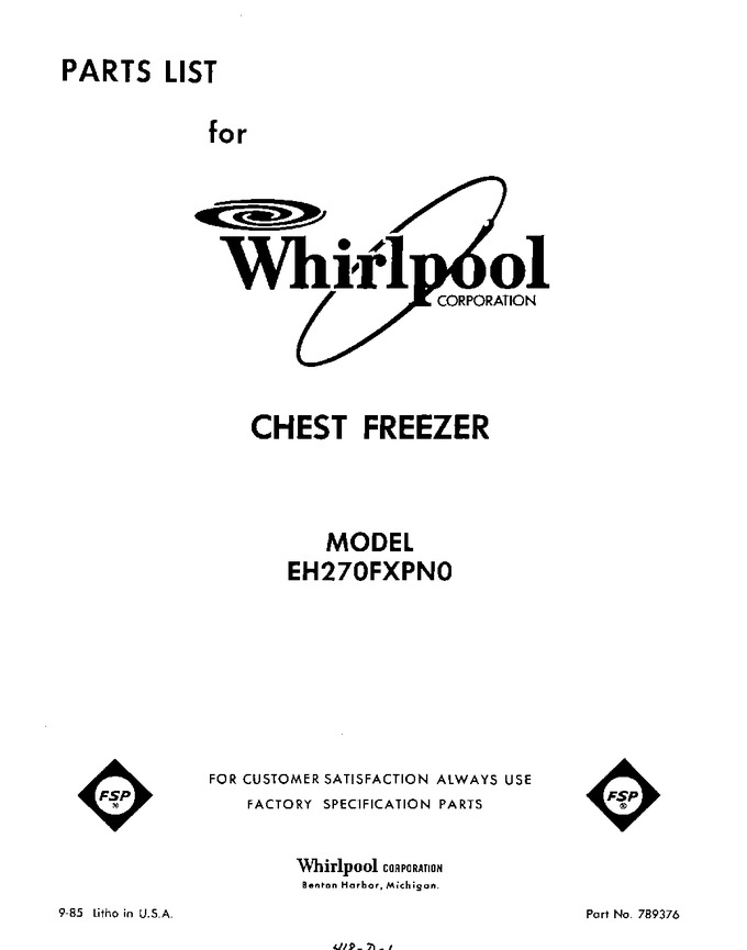 Diagram for EH270FXPN0