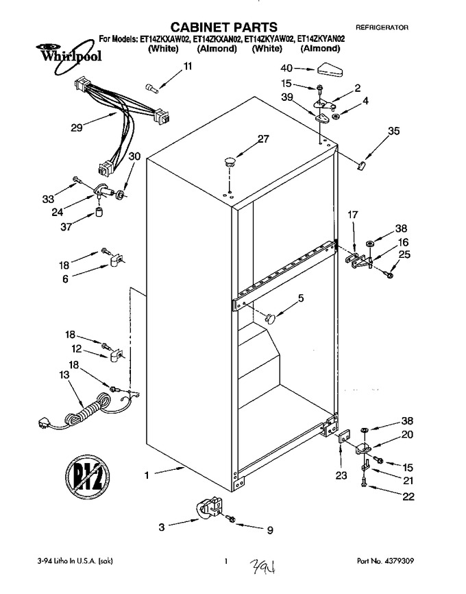 Diagram for ET14ZKYAW02