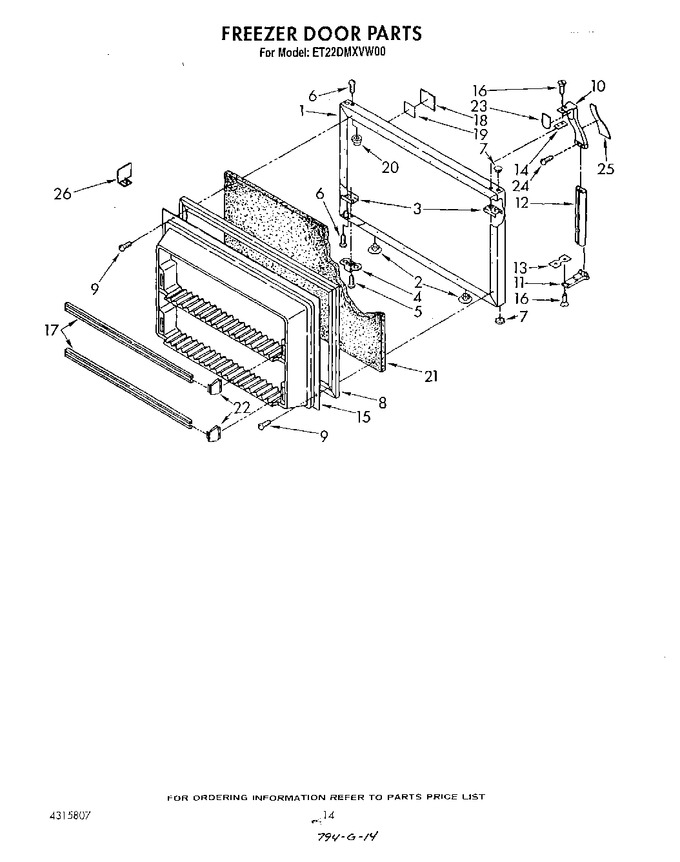 Diagram for ET22DMXVW00