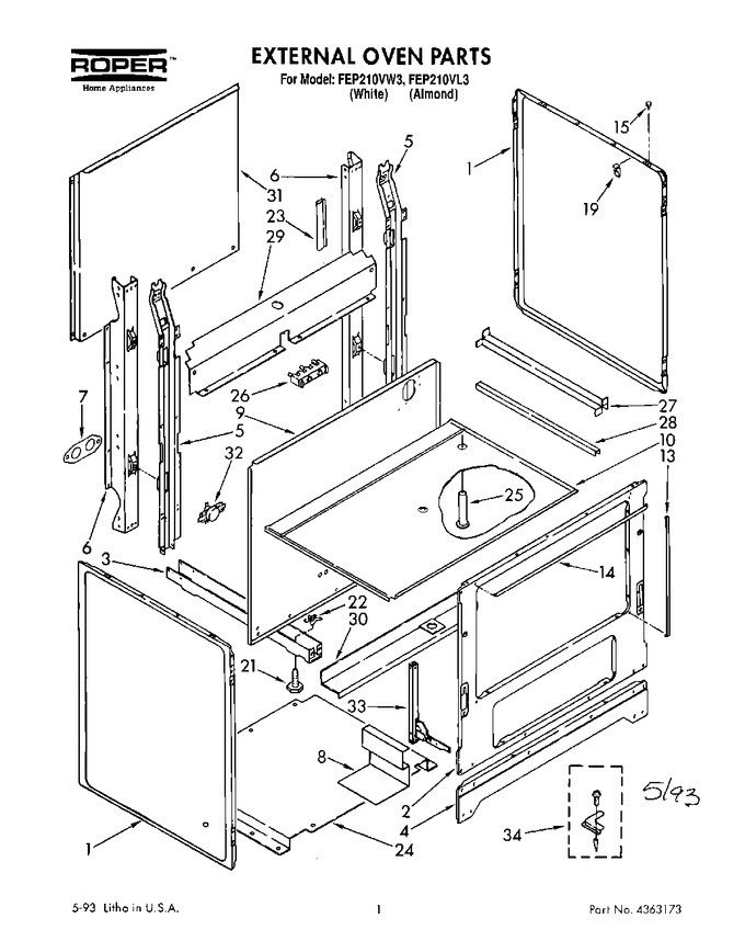 Diagram for FEP210VW3