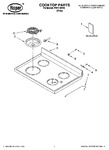 Diagram for 01 - Cooktop Parts