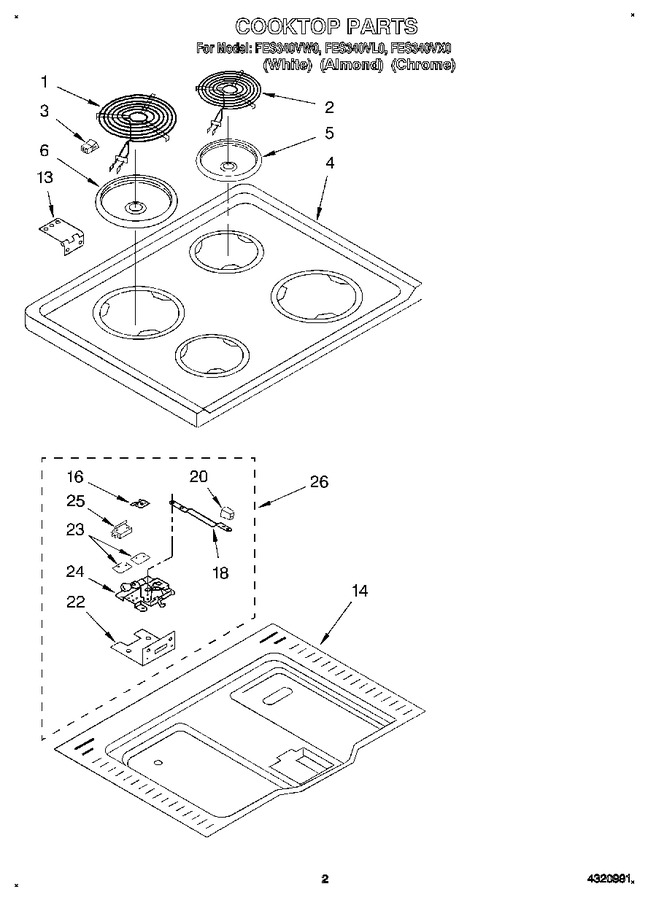 Diagram for FES340VX0