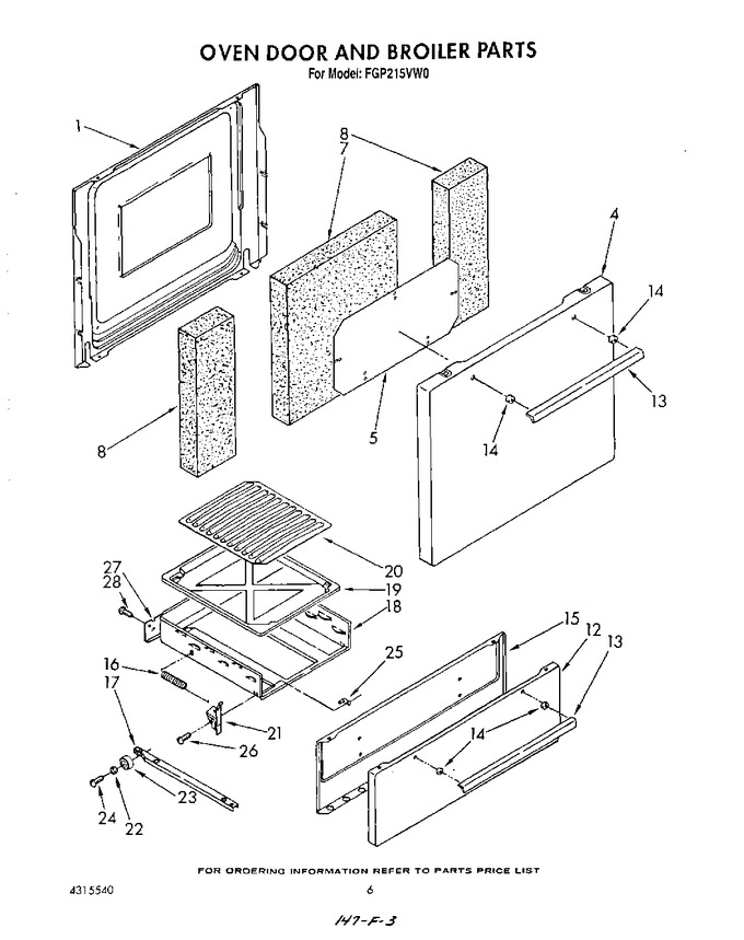 Diagram for FGP215VW0