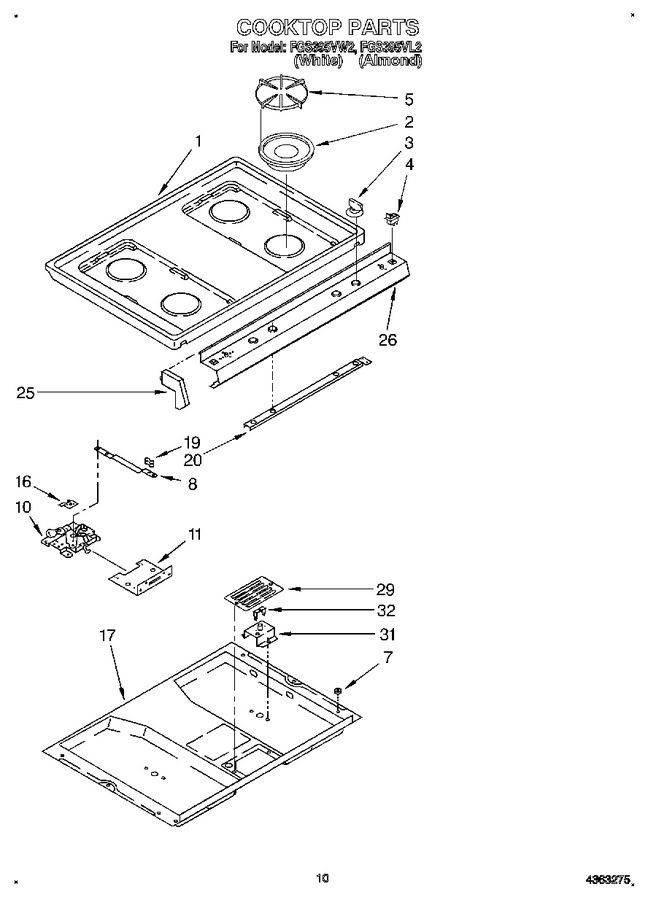 Diagram for FGS395VW2