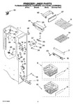 Diagram for 04 - Freezer Liner Parts