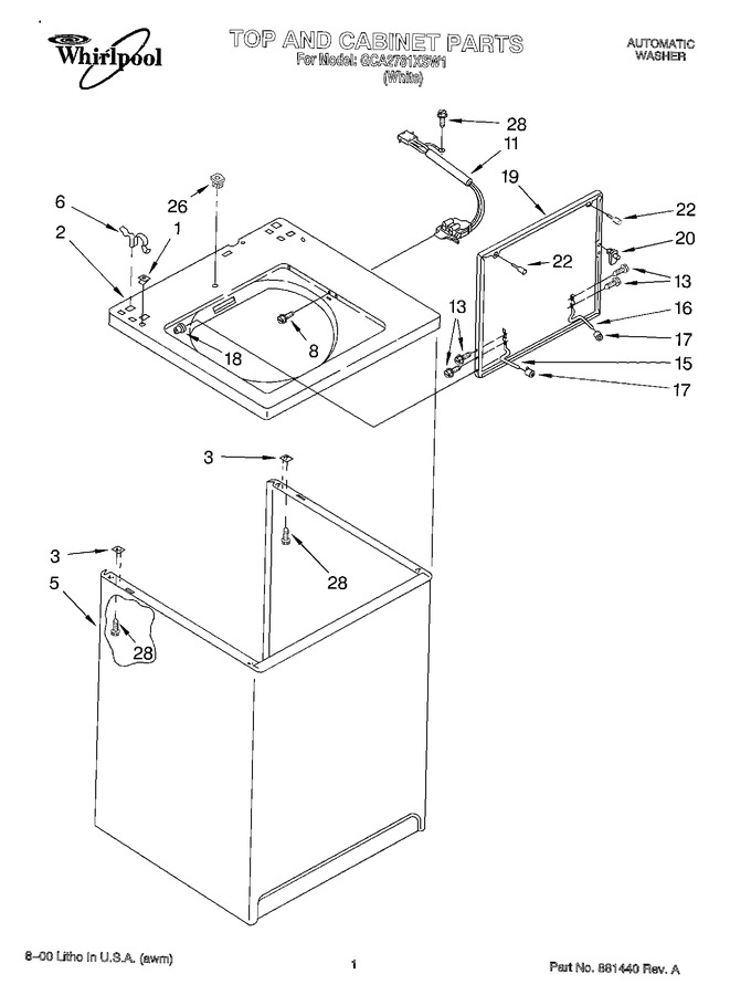Diagram for GCA2781XSW1