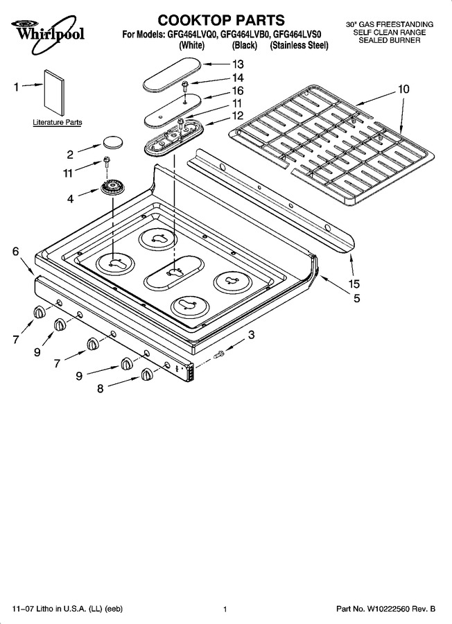 Diagram for GFG464LVS0