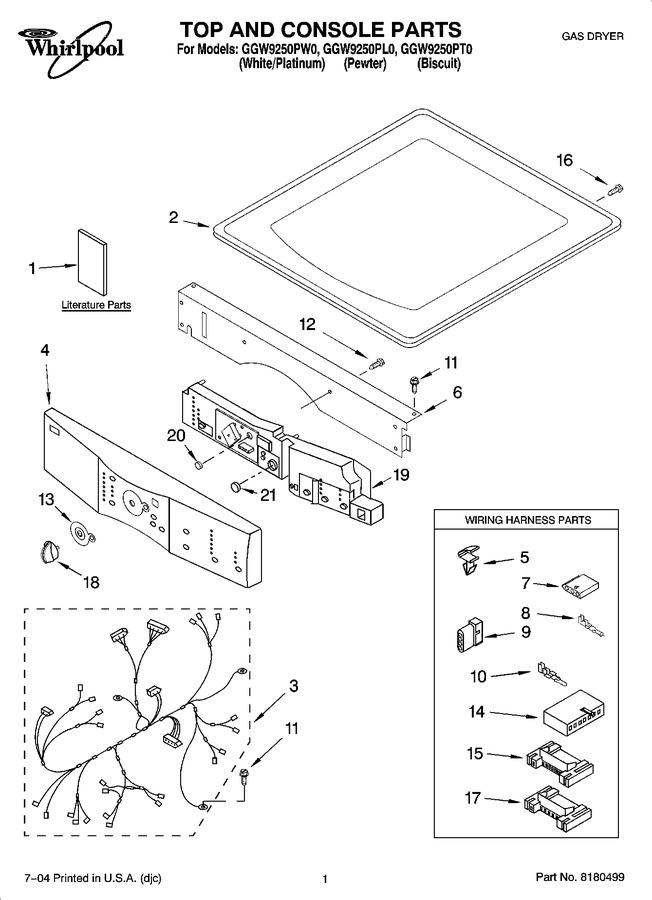 Diagram for GGW9250PT0