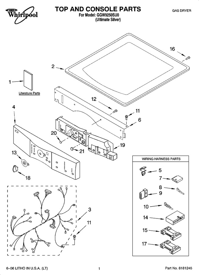 Diagram for GGW9250SU0