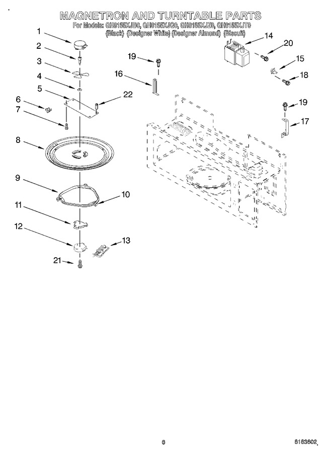 Diagram for GH8155XJB0