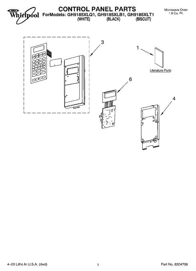Diagram for GH9185XLB1