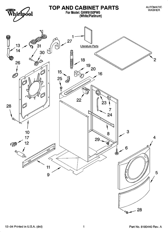Diagram for GHW9150PW0