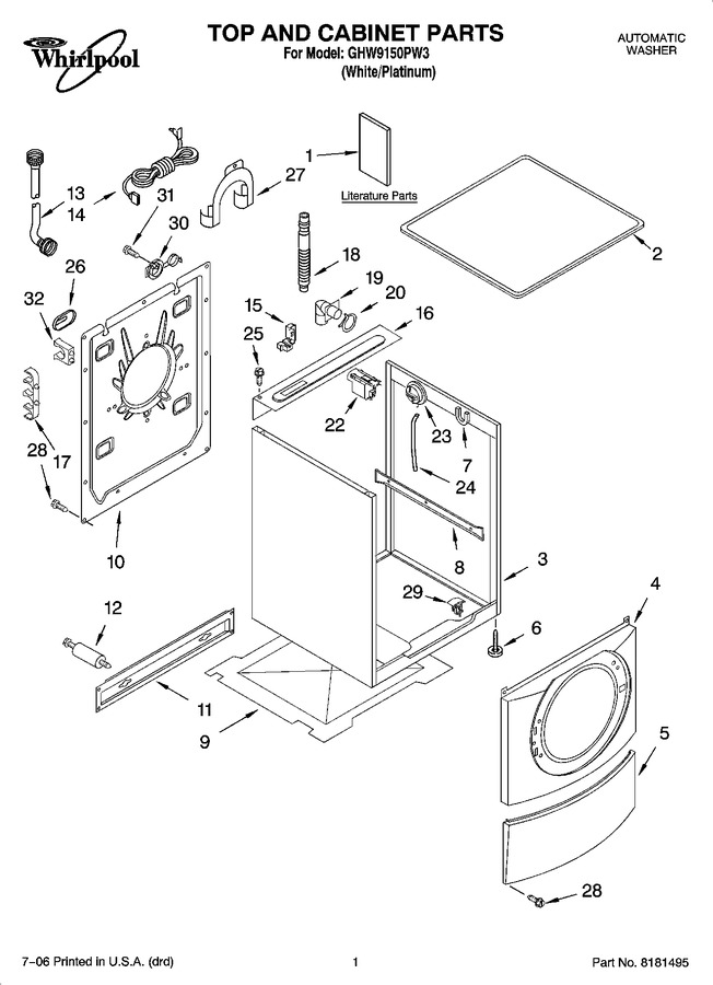 Diagram for GHW9150PW3