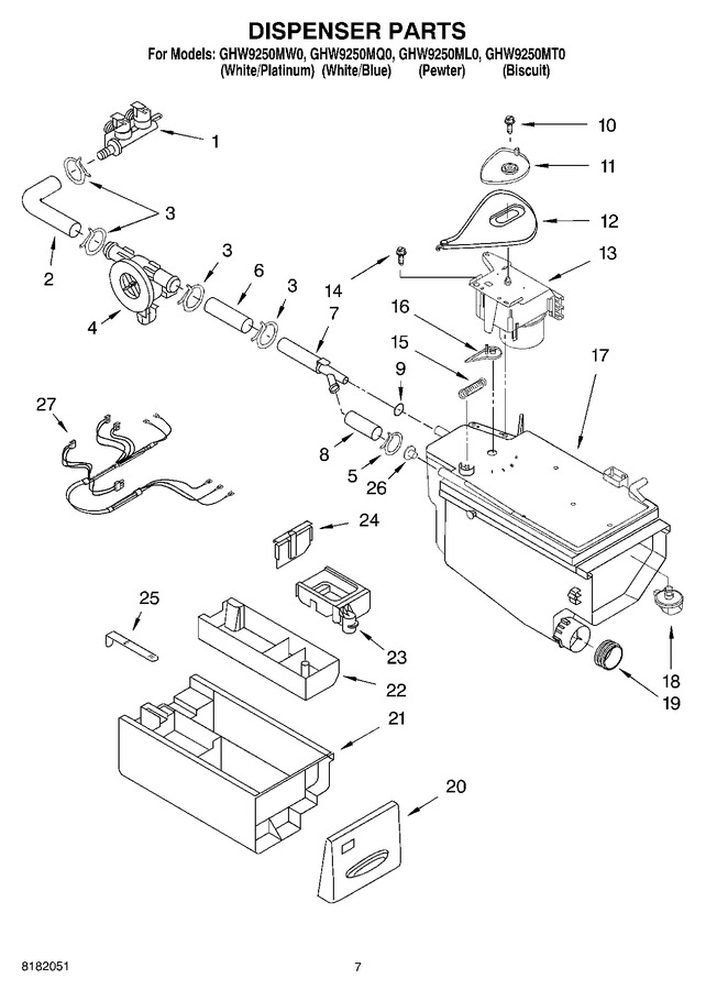 Diagram for GHW9250MT0