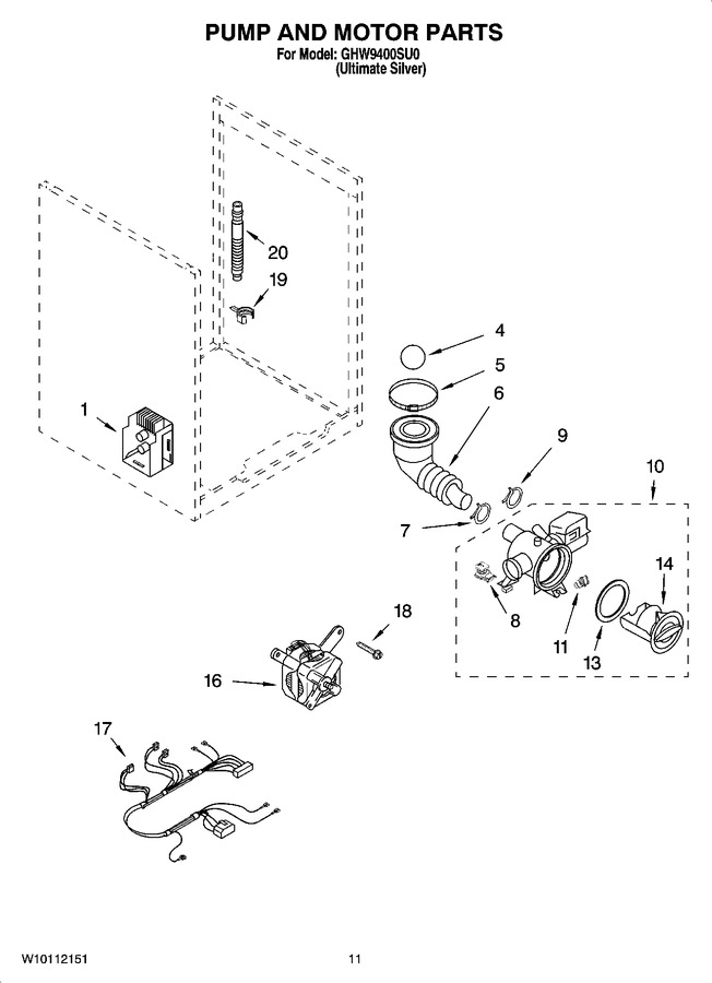 Diagram for GHW9400SU0