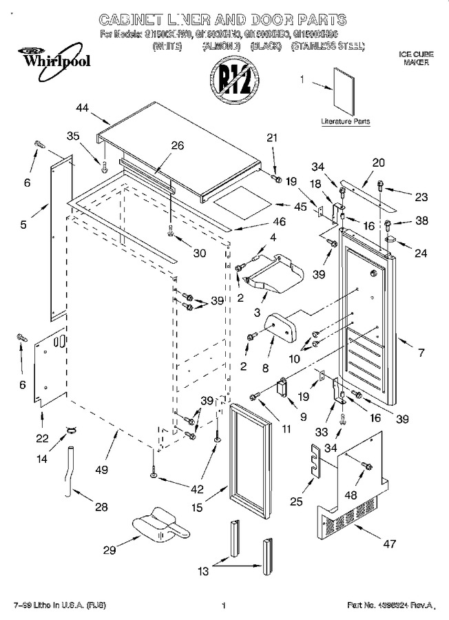 Diagram for GI1500XHB0