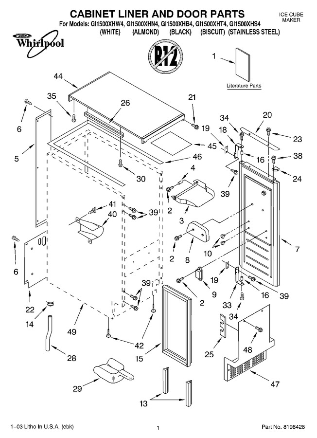 Diagram for GI1500XHW4