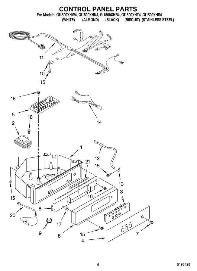 Diagram for GI1500XHW4