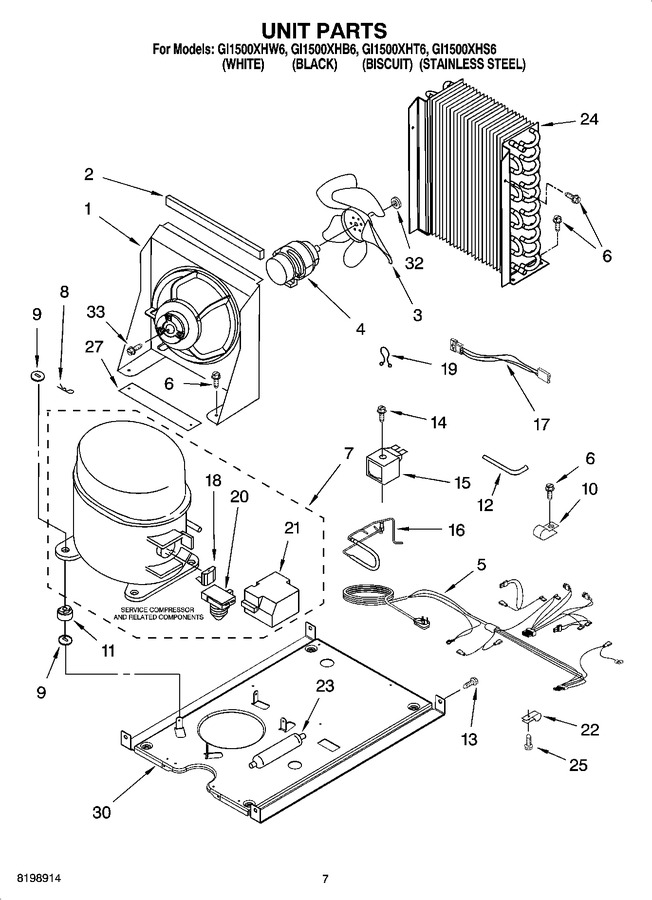Diagram for GI1500XHW6