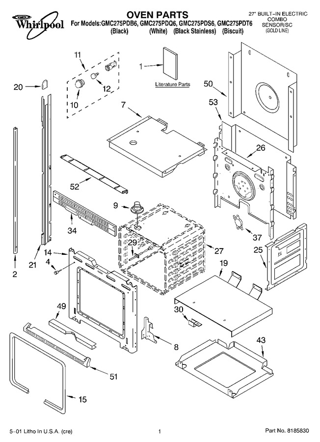 Diagram for GMC275PDT6