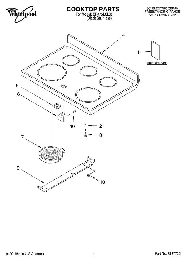 Diagram for GR475LXLS0