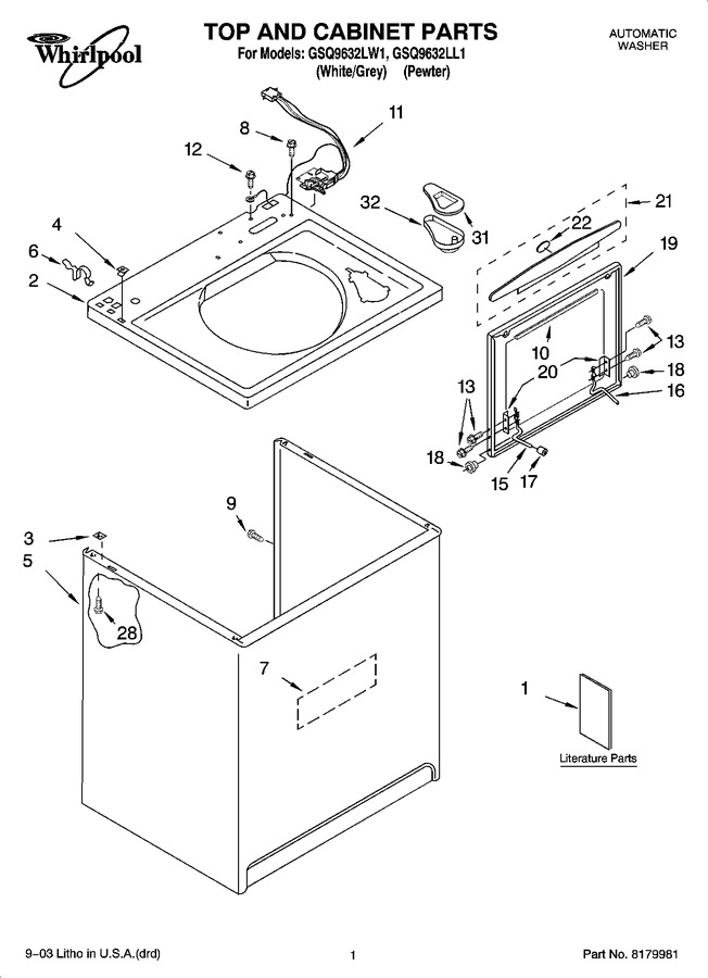 Diagram for GSQ9632LW1