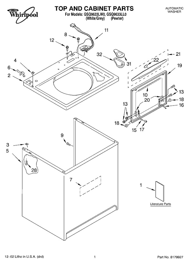 Diagram for GSQ9633LW0