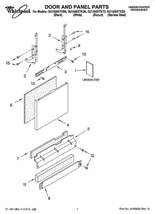Diagram for GU1500XTKS0