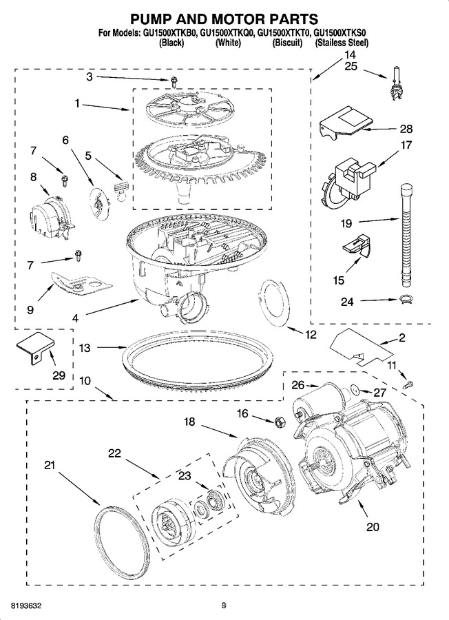 Diagram for GU1500XTKS0