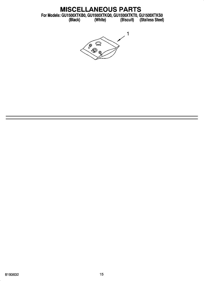 Diagram for GU1500XTKS0