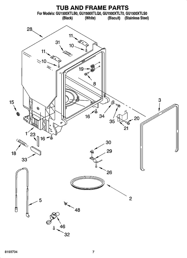 Diagram for GU1500XTLS0