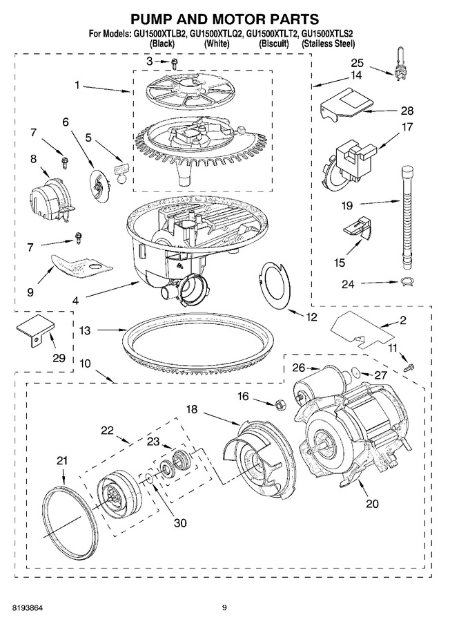 Diagram for GU1500XTLT2