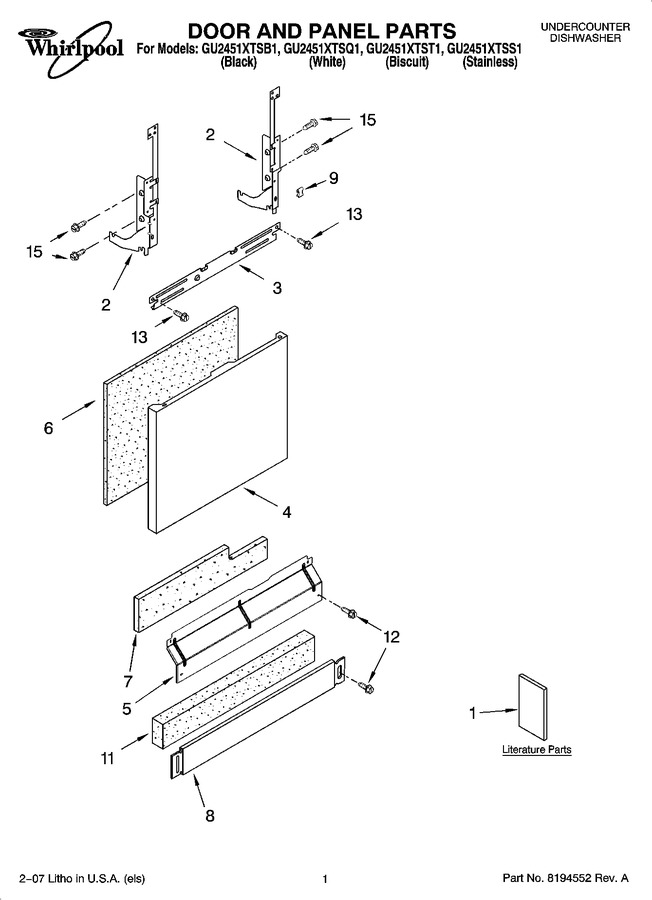 Diagram for GU2451XTSB1