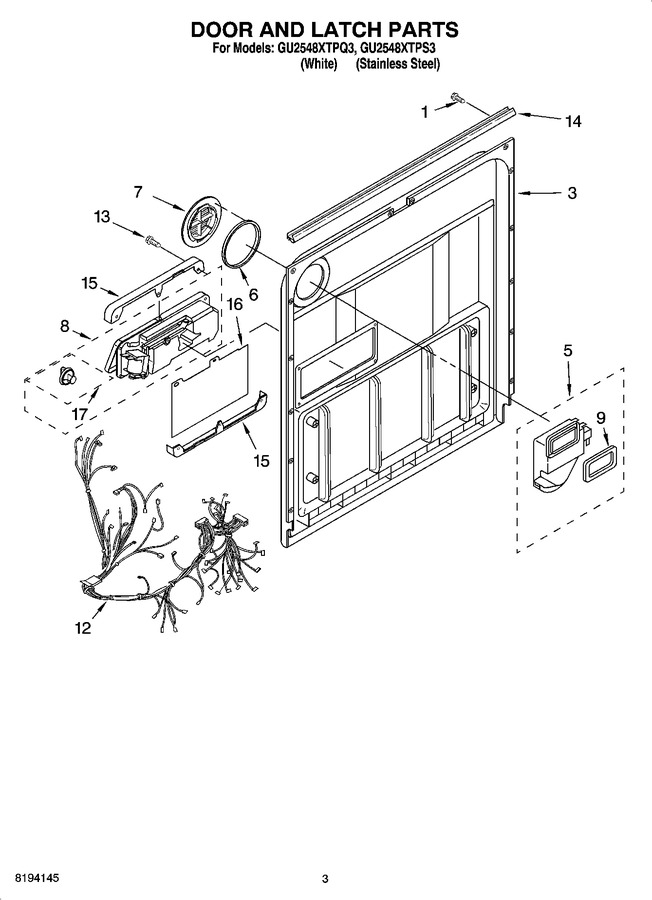 Diagram for GU2548XTPQ3