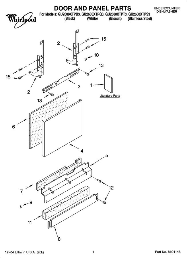 Diagram for GU2600XTPB3