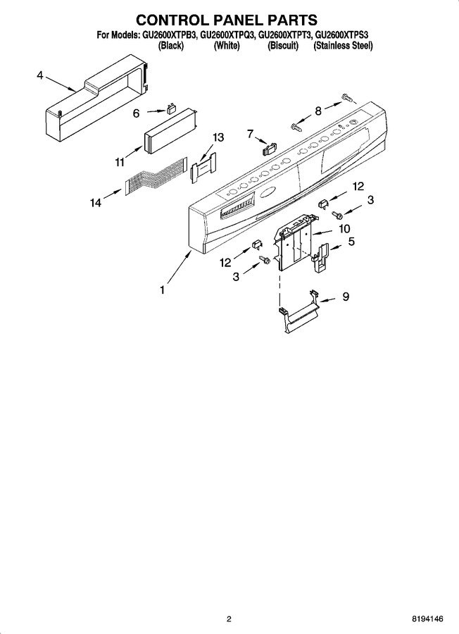 Diagram for GU2600XTPB3