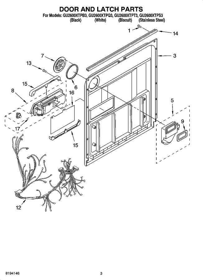 Diagram for GU2600XTPB3